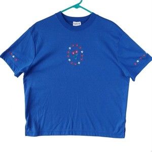 Bon Worth Shirt Women Blue MEDIUN PETITE Flowers Short Sleeves BONUS Pink Shirt